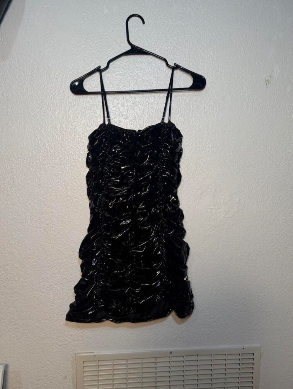 Black Ruched Mini Dress - Brand: